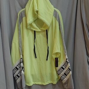 Boss Yellow and Gray Hoodie Size 3X